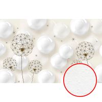 Фреска Ortograf 3D 33484 Фактура бархат FX Флизелин (4,3*2,7) Белый, Цветы/Абстракция арт-33484 (бархат FX) — фото 1, Фрески