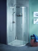 Душевой уголок Jacob Delafon Contra 90x90 R профиль Хром стекло прозрачное арт-E22R90R-GA — фото 2, Душевые уголки четверть круга
