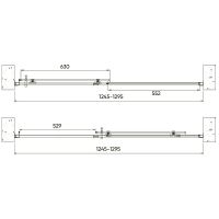 Душевая дверь Veconi Vianno VN-72B 130 профиль Черный матовый стекло прозрачное арт-VN72B-130-01-C4 — фото 7, Раздвижные душевые двери