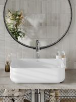 Раковина-чаша Orange 50 Белая глянцевая арт-B05-500W — фото 7, Раковины накладные