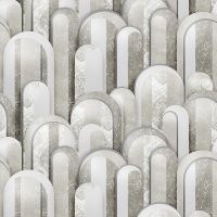 Панно Zambaiti Parati Trussardi VII Винил на флизелине (3*3) Серый/Серебряный, Абстракция арт-18977 — фото 1, Обои для стен