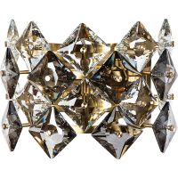 Настенный светильник Divinare Rosalinda Прозрачный Дымчатый Латунь арт-7204/17 AP-2 — фото 1, Бра