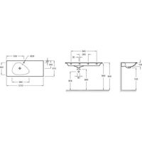 Раковина Jacob Delafon Nouvelle Vague 121 Серая матовая арт-EXAP112-Z-MG2 — фото 3, Раковины встраиваемые сверху