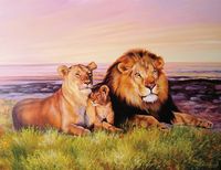 Фреска Ortograf Животные 8243 Фактура бархат FX Флизелин (2,6*2) Оранжевый/Зеленый/Сиреневый, Животные/Живопись арт-8243 (бархат FX) — фото 2, Фрески