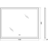 Зеркало BelBagno с подсветкой с подогревом с сенсорным выключателем арт-SPC-GRT-1000-800-LED-TCH-WARM — фото 10, Зеркала в ванную комнату