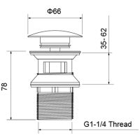 Донный клапан Aquatek click-clack Хром арт-AQ6002CR — фото 2, Донные клапаны