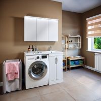 Тумба под раковину Runo Лира 105 Белая арт-00-00000144 — фото 9, Тумбы под раковину