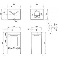 Раковина Abber Stein 50 Белая матовая арт-AS2503-H — фото 6, Раковины напольные