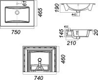 Тумба с раковиной STWORKI Эстерсунд 75 подвесная Белая матовая арт-440912 — фото 14, Тумбы с раковиной