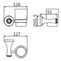 Товар: Стакан для зубных щеток CeramaLux Valencia Золото арт-88502G - фото 2 Стакан для зубных щеток CeramaLux Valencia Золото арт-88502G — фото 2, Стаканы для зубных щеток