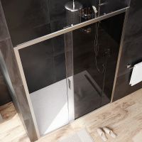 Душевая дверь AM.PM Gem 140 профиль Хром матовый стекло тонированное-прозрачное арт-W90G-140-1-195MG — фото 5, Раздвижные душевые двери