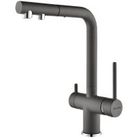 Смеситель для кухни Paulmark Serpentine Серый металлик арт-Se213222-GRM — фото 1, Смесители для кухни