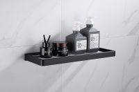 Стеклянная полка Abber Westen Черная матовая арт-AA1759B — фото 2, Полки для ванной и душа