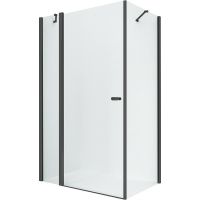 Душевой уголок New Trendy New Soleo Black 110х100 профиль Черный стекло прозрачное арт-K-0549 — фото 1, Прямоугольные душевые уголки