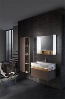 Шкаф пенал Jacob Delafon Terrace 50 L подвесной Мягкий черный арт-EB1179G-M61 — фото 2, Пеналы для ванной комнаты