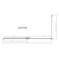 Душевой уголок Vincea Dice 160x80 профиль Хром стекло прозрачное арт-VSR-4D8016CL — фото 5, Прямоугольные душевые уголки