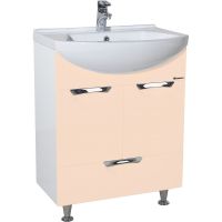 Тумба под раковину Bellezza Альфа 55 Белая Бежевая арт-4638808070077 — фото 1, Тумбы под раковину