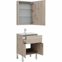 Комплект мебели для ванной Aquanet Алвита New 60 Дуб веллингтон белый арт-274527 — фото 4, Комплекты мебели для ванной