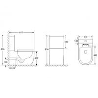 Унитаз компакт Abber Bequem с бачком и сиденьем Микролифт арт-AC1110 — фото 11, Напольные унитазы