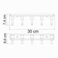 Вешалка для полотенец WasserKRAFT Oder Хром арт-K-3075 — фото 3, Крючки для полотенец