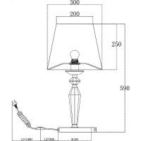 Настольная лампа Maytoni Neoclassic Beira Белая Никель Прозрачная арт-MOD064TL-01N — фото 5, Настольные лампы