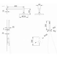 Душевая система Abber Emotion Никель арт-AF8818NG — фото 3, Встраиваемые душевые комплекты