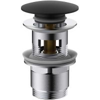 Донный клапан Vincea click-clack Черный матовый арт-DPU-1B01MB — фото 1, Донные клапаны