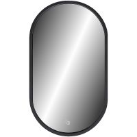 Зеркало Континент Prime 450х800 с подсветкой Черное с сенсорным выключателем арт-ЗЛП2199 — фото 1, Зеркала в ванную комнату
