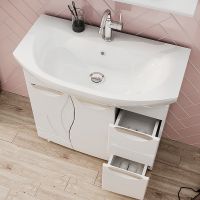 Тумба под раковину Volna Adel 80 2D.2Y Белая арт-tnADEL80.2D.2Y-01 — фото 4, Тумбы под раковину