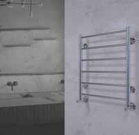 Водяной полотенцесушитель Terminus Аврора П6 500x600 Хром, нижнее подключение, G 1/2" ВР арт-4670078529893 — фото 3, Водяные полотенцесушители