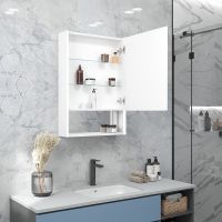 Зеркальный шкаф Reflection Box 600х800 с подсветкой Белый матовый арт-RF2422WH — фото 2, Зеркальные шкафы в ванную