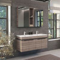 Зеркальный шкаф Comforty Дуэт 75 Дуб натуральный арт-00-00009924 — фото 5, Зеркальные шкафы в ванную