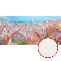 Фреска Ortograf Городской пейзаж живопись 8082 Фактура флок FLK Флизелин (5,8*2,7) Голубой/Оранжевый, Город/Живопись арт-8082 (флок FLK) — фото 1, Фрески