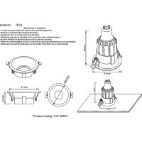 Встраиваемый светильник Crystal Lux Черный арт-CLT 006C1 BL — фото 3, Точечные светильники