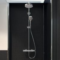 Душевая система Hansgrohe Croma Select S с термостатом Хром Белая арт-27253400 — фото 5, Душевые стойки