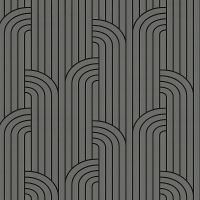 Обои Zambaiti Parati Vision Винил на флизелине (0,70*10,05) Серый/Черный, Геометрия арт-76005 — фото 1, Обои для стен