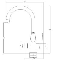 Смеситель для кухни ZorG Steel Hammer Бронза арт-SH 910 BRONZE — фото 2, Смесители для кухни