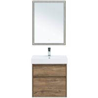 Зеркало Aquanet Nova Lite 60 с подсветкой Дуб рустикальный арт-249510 — фото 3, Зеркала в ванную комнату