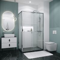 Душевая стенка Grossman Style 80 профиль Хром стекло прозрачное арт-200.K33.05.80.10.00 — фото 2, Боковые стенки