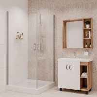 Душевой уголок Niagara Nova 100х100 NG-6604-08 профиль Хром стекло прозрачное арт-66040811 — фото 1, Квадратные душевые уголки