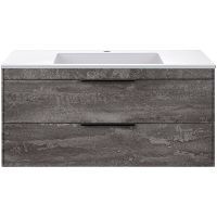 Тумба под раковину Vincea Chiara 2D 100 подвесная G.Stone арт-VMC-2C2100GS — фото 1, Тумбы под раковину