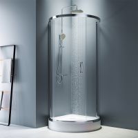 Товар: Душевой уголок AM.PM Like Round 95х95 профиль Хром глянцевый стекло прозрачное арт-W83G-333-095CT - фото 3 Душевой уголок AM.PM Like Round 95х95 профиль Хром глянцевый стекло прозрачное арт-W83G-333-095CT — фото 3, Полукруглые душевые уголки