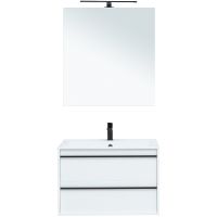 Комплект мебели для ванной Aquanet Lino 80 подвесной Белый матовый арт-271955 — фото 2, Комплекты мебели для ванной