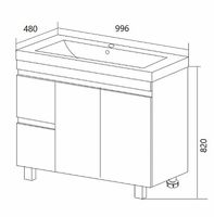 Товар: Тумба под раковину 1MarKa Cube 100Н Белый глянец арт-У79527 - фото 11 Тумба под раковину 1MarKa Cube 100Н Белый глянец арт-У79527 — фото 11, Тумбы под раковину
