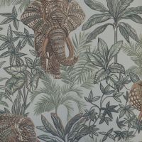 Обои Alessandro Allori Provasi Винил на флизелине (1,06*10) Серый/Зеленый/Бронзовый, Животные/Листья арт-2501-8 — фото 1, Обои для стен