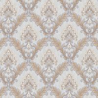 Обои Roberto Borzagi King Винил на флизелине (1,06*10) Коричневый/Серый, Дамаск арт-90118-7 — фото 1, Обои для стен