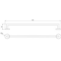 Полотенцедержатель Nofer Niza Черный арт-16850.60.N — фото 2, Полотенцедержатели