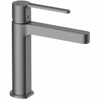 Смеситель для раковины Vincea Rondo Вороненая сталь арт-VBF-1R1GM — фото 1, Смесители для раковины