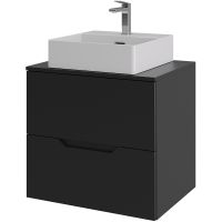 Товар: Тумба с раковиной Orange Line 60 подвесная Черная матовая арт-Li-60TubMDF+B04-405W - фото 1 Тумба с раковиной Orange Line 60 подвесная Черная матовая арт-Li-60TubMDF+B04-405W — фото 1, Тумбы с раковиной