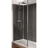 Душевая перегородка Jacob Delafon Contra 120 профиль Хром стекло прозрачное арт-E22WP120-GA — фото 1, Душевые перегородки